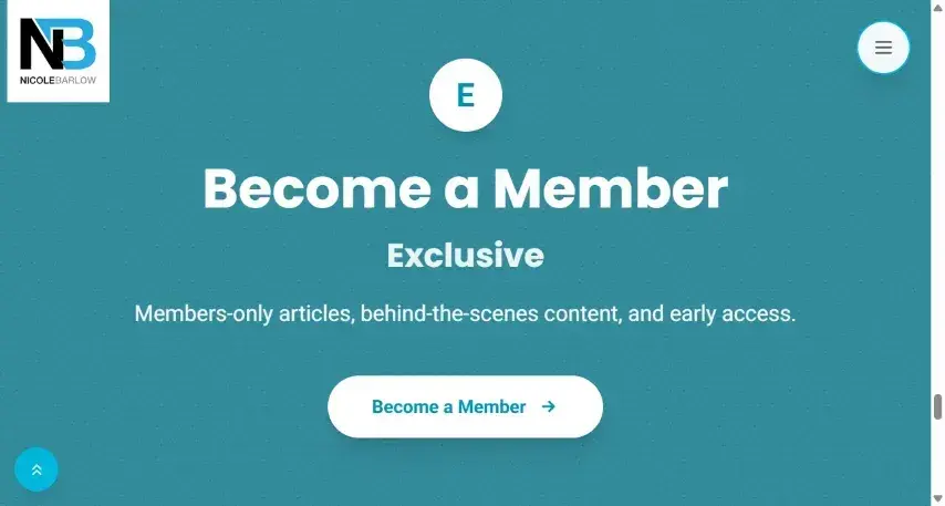 Nicole Barlow Website - Membership or user area